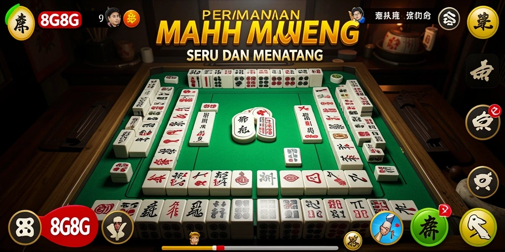 Tampilan gameplay Mahjong yang menarik dan menantang di 8G8G.