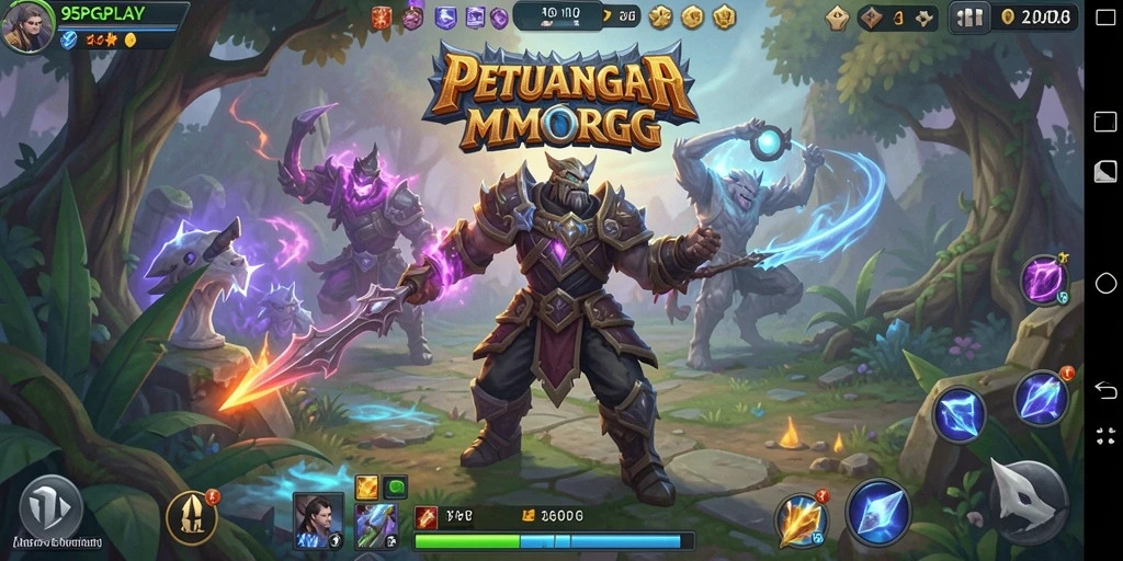 Screenshot utama menampilkan aksi seru dalam gameplay MMORPG.