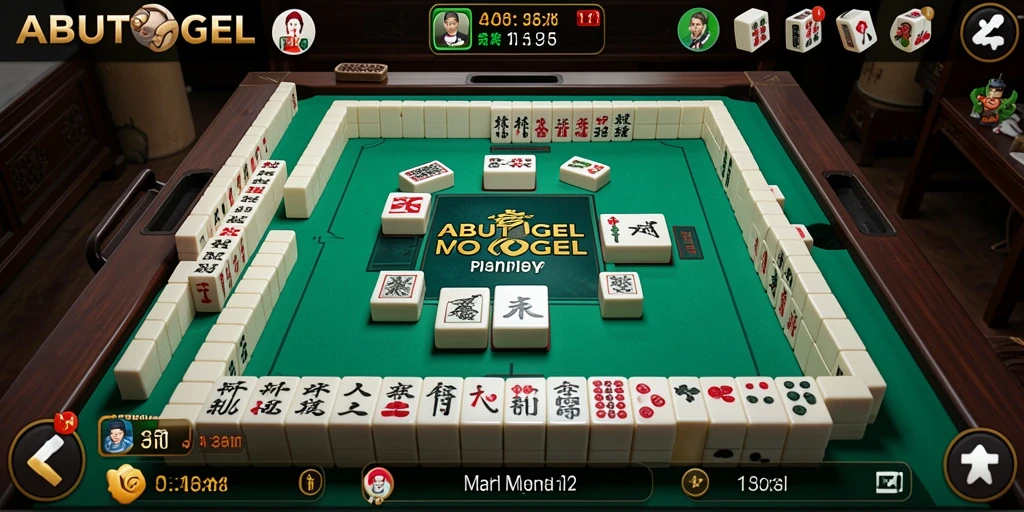 Cuplikan layar ABUTOGEL dengan gameplay Mahjong yang seru.