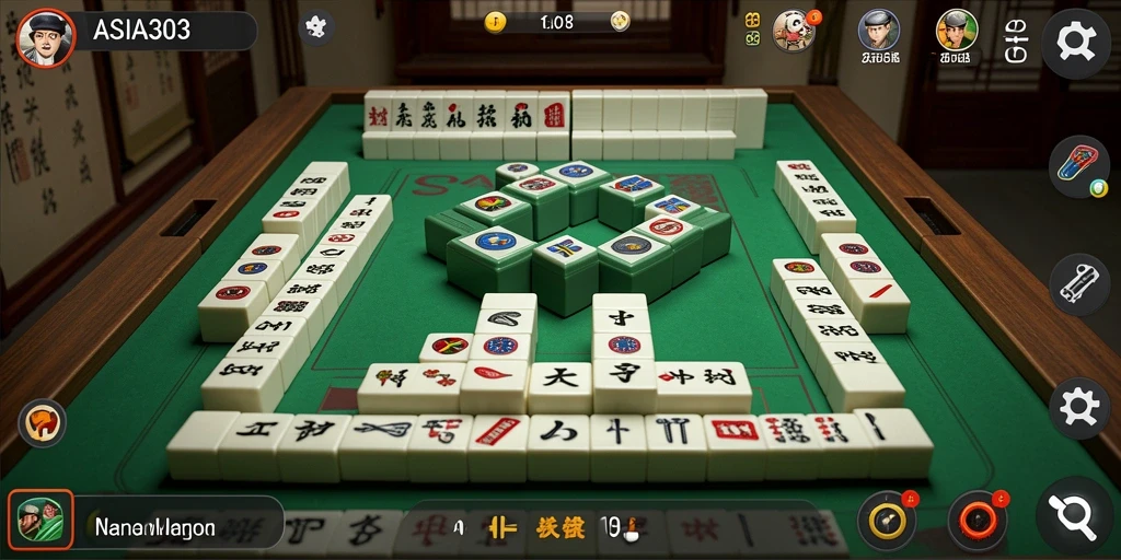 Screenshot gameplay ASIA303 yang menunjukkan keseruan permainan Mahjong.