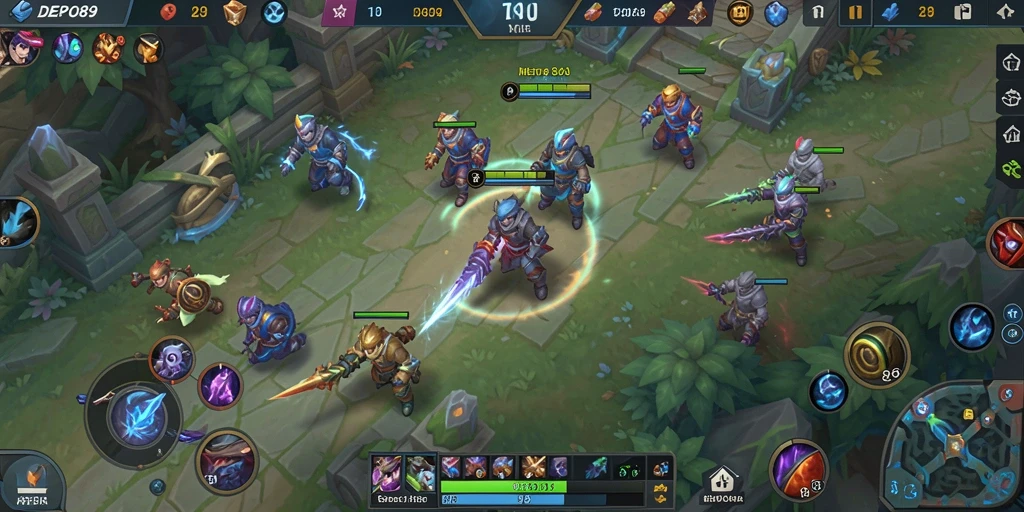 Tampilan screenshot utama DEPO89 menampilkan aksi seru dalam permainan MOBA.