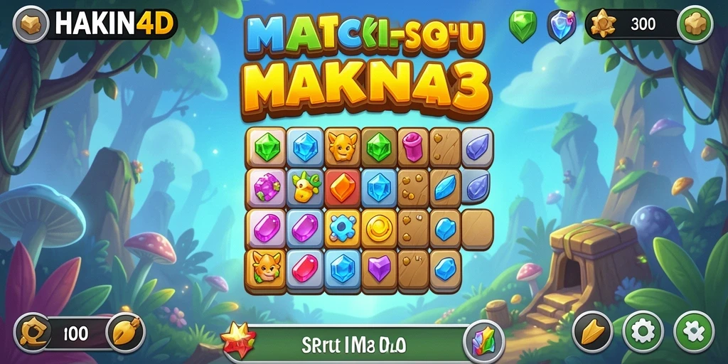 Gameplay seru HAKIN4D dengan warna-warni blok Match-3.