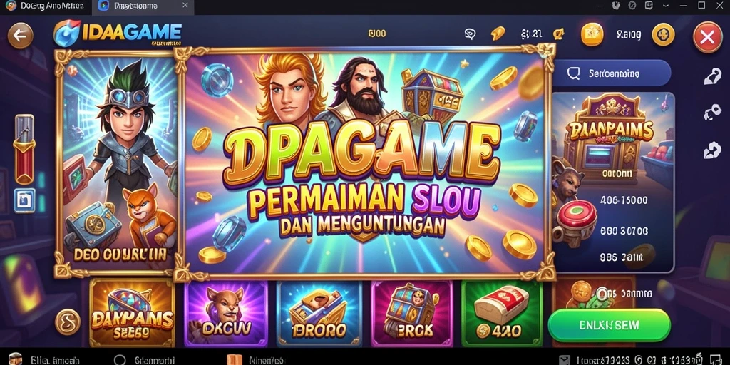 Screenshot gameplay Slot yang menampilkan putaran beruntung dan efek menarik.