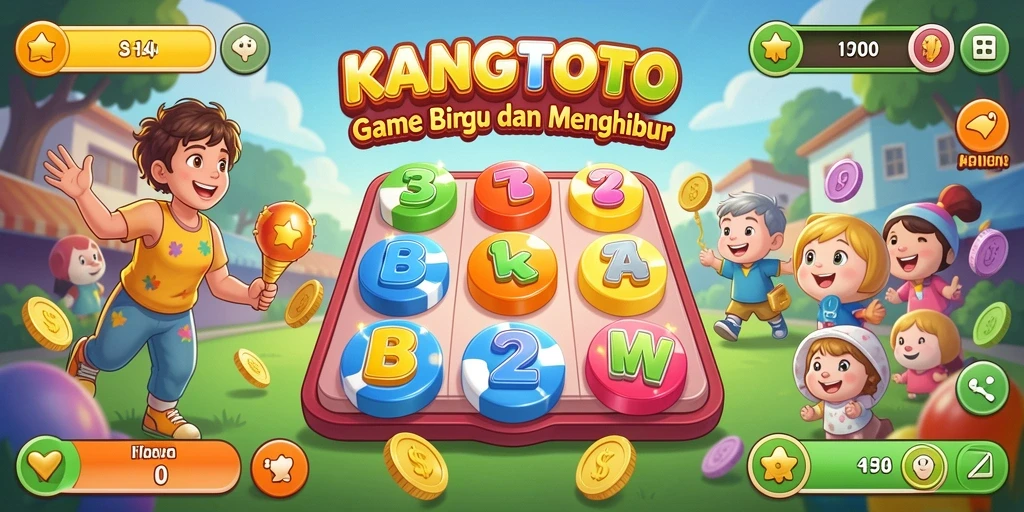 Tampilan gameplay seru KANGTOTO dengan tema Bingo yang menarik.