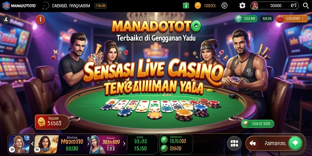 Screenshot gameplay Live Casino MANADOTOTO yang mendebarkan dan interaktif.