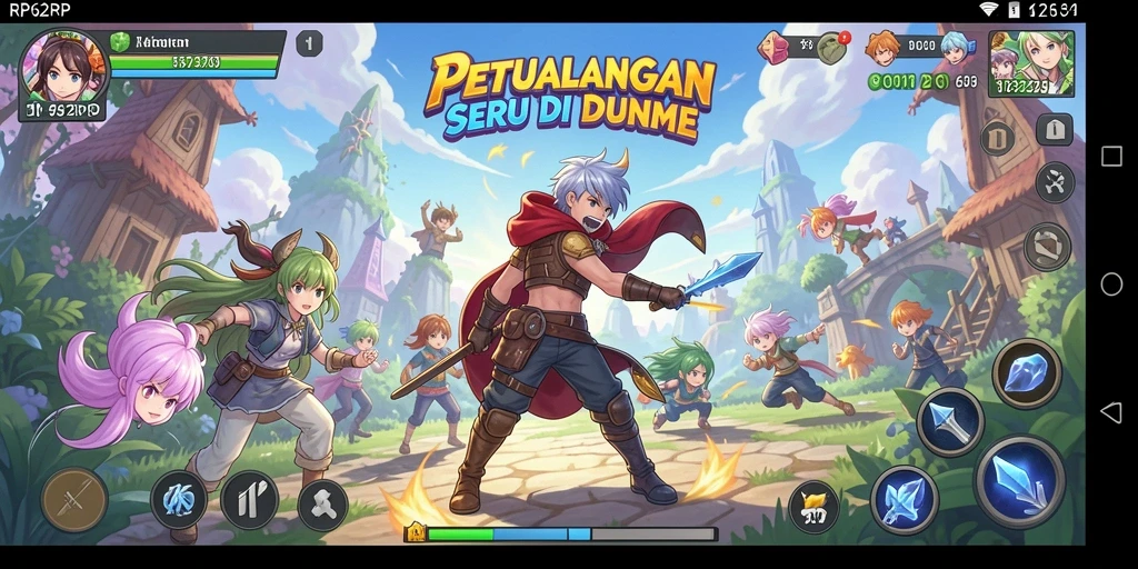 Tampilan gameplay RP62RP yang memukau dan berwarna-warni.