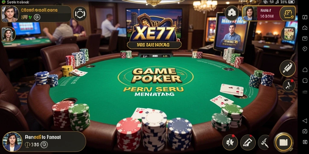 Gameplay seru XE77 yang menggugah semangat bermain Poker.