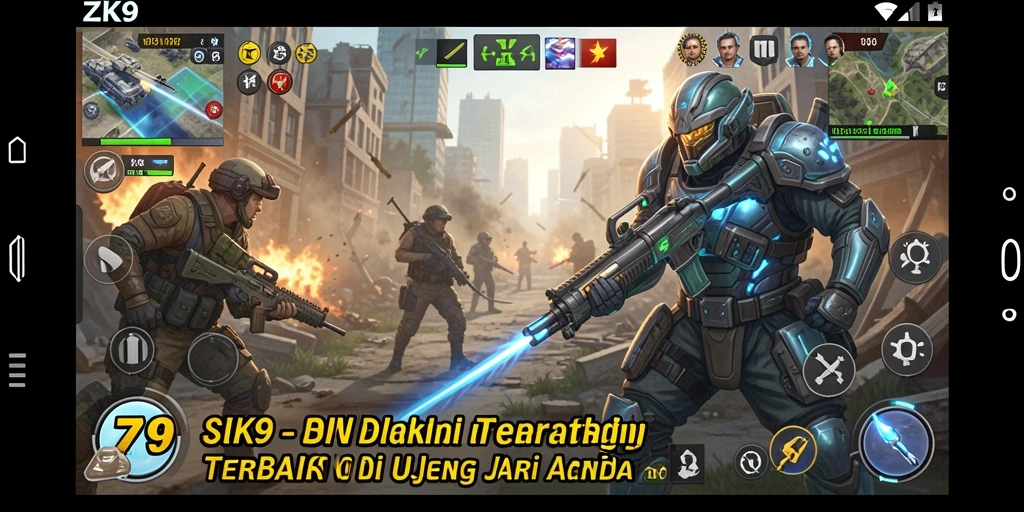 Tampilan gameplay ZK9 yang menarik dan penuh strategi.